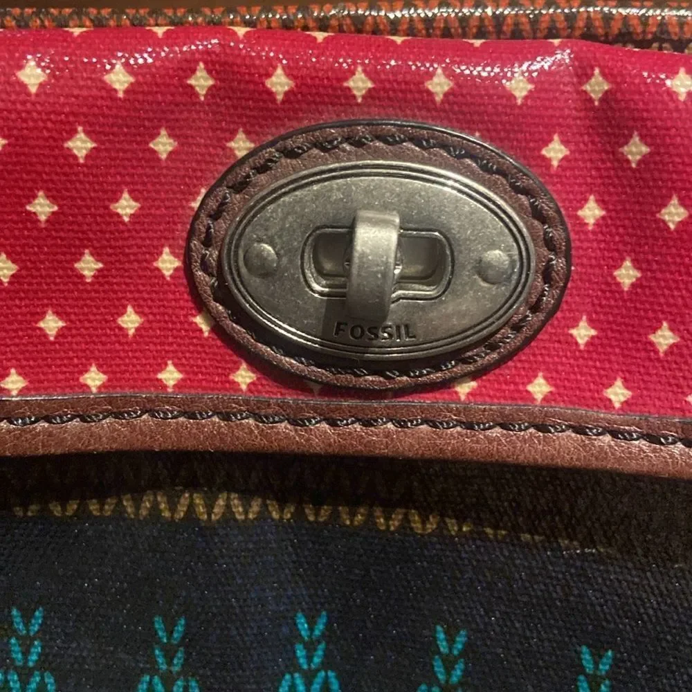 Colorful Patterned Women's Key-per Fossil bag purse - Picture 2 of 15